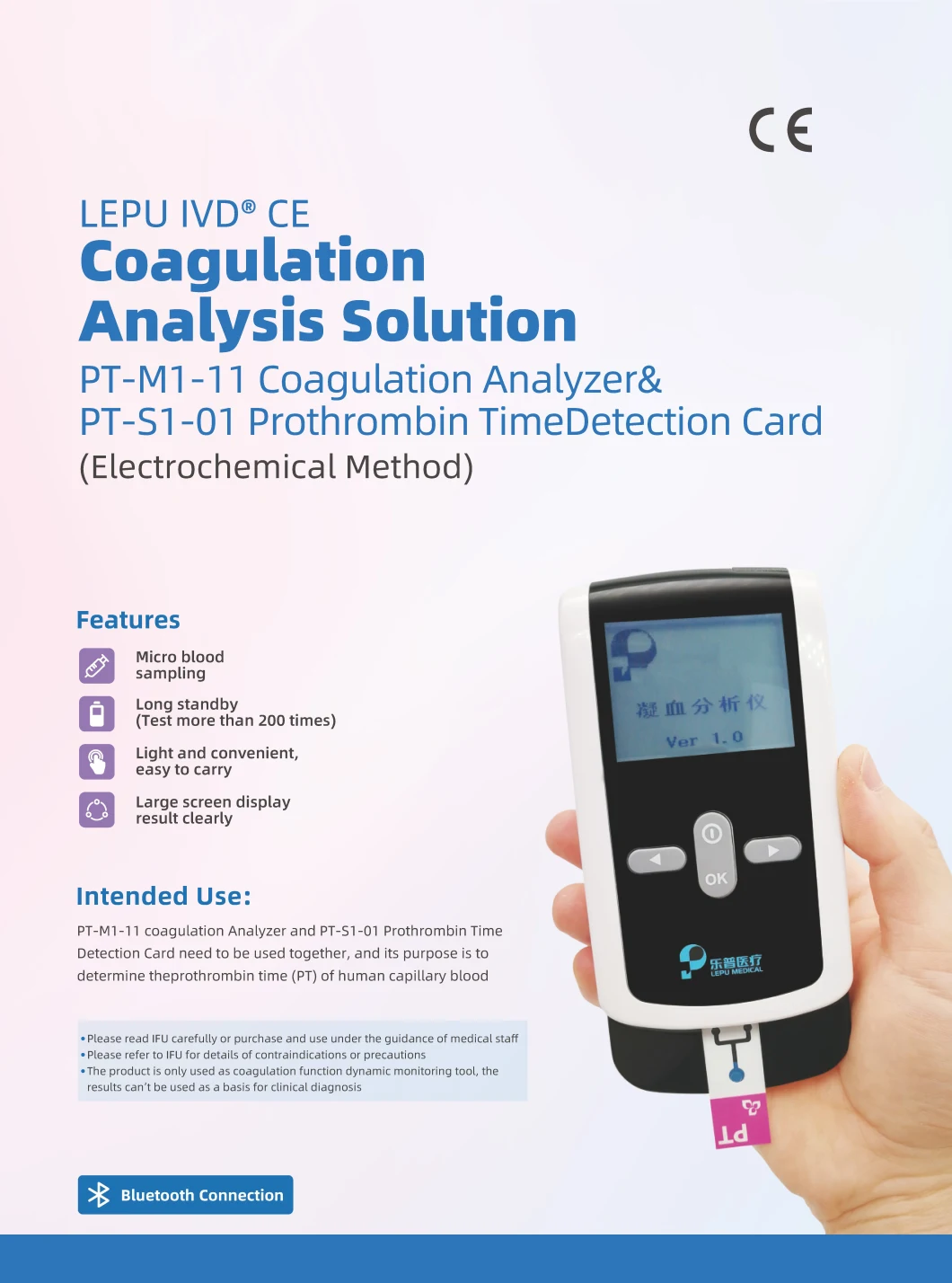 Medical Lab Equipment PT Inr Testing Electrometer Coagulometro Portable Coagulation Analyzer